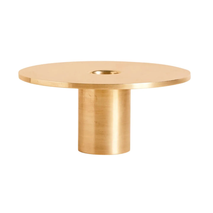 Eclipse Brass Candle Holder, Medium